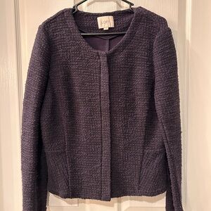 LOFT Blue Knit Blazer/Jacket